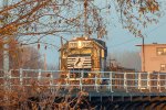 NS GP60 Locomotive crossing the bridge